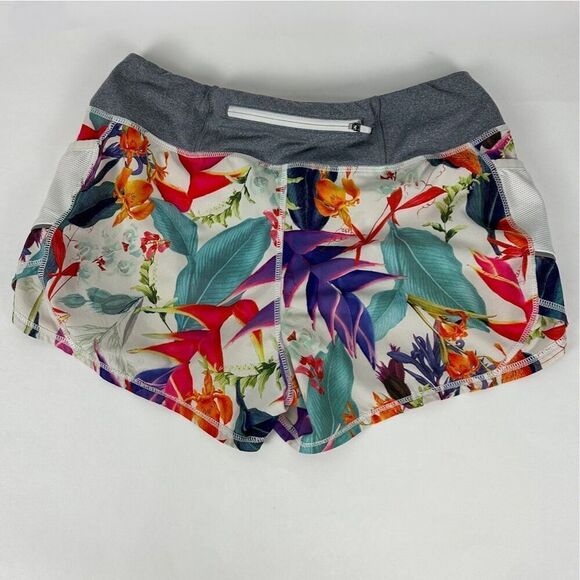 Athleta Womens Tropical Lilies Ready Set Go Shorts size Small - Picture 3 of 10